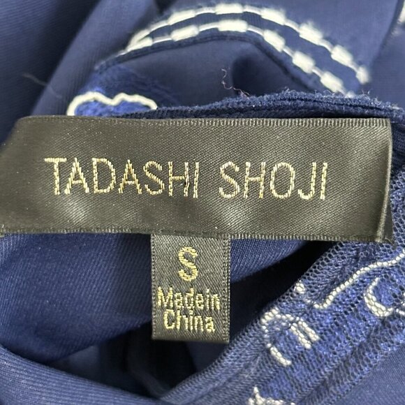 Tadashi Shoji Kitami Embroidered Sleeveless Shift Dress Blue - Picture 6 of 12